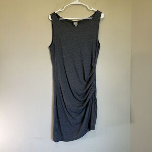Bench Grey Gathered Tank Dress‎ Small Slightly Asymmetrical Women's